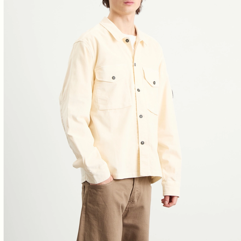 CP Company Men's Corduroy Overshirt Pistachio Shell